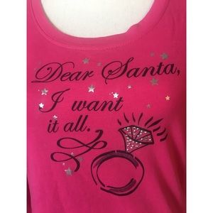 Dear Santa, I Want.. Bling Holiday Long Sleeve